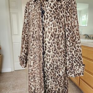 J. Crew Topcoat In Double Leopard Print - Contrast Lining - Rare
